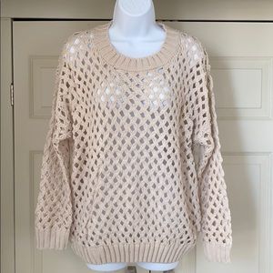 Khaki Crochet Sweater